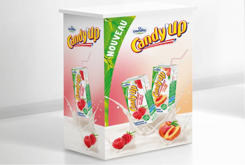 Candy'Up - Augmenter la visibilité en magasin de la nouvelle gamme de jus de fruits grâce à des PLV innovantes